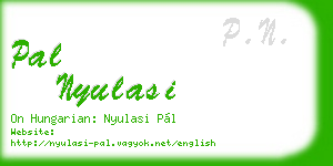 pal nyulasi business card